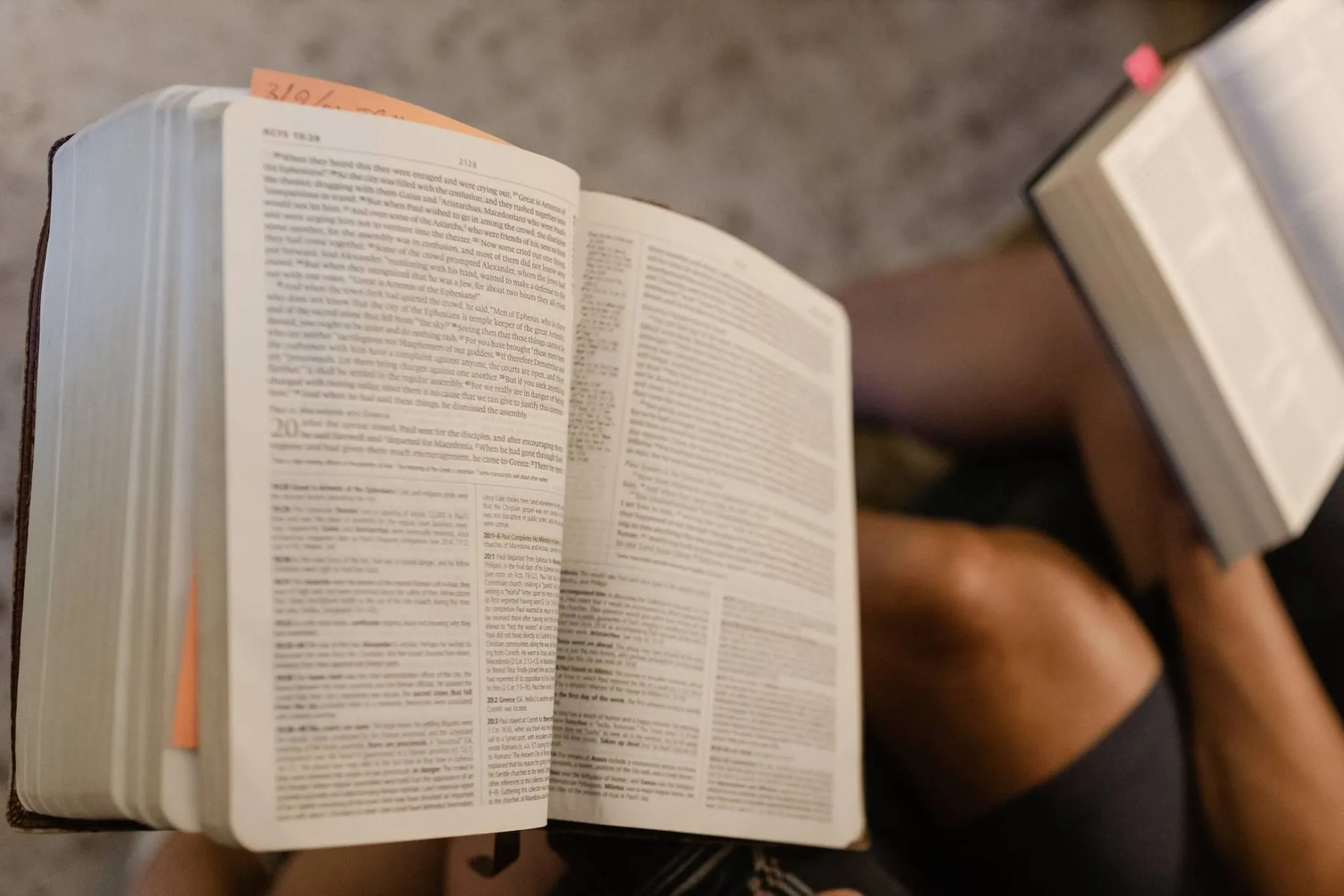 An open Bible